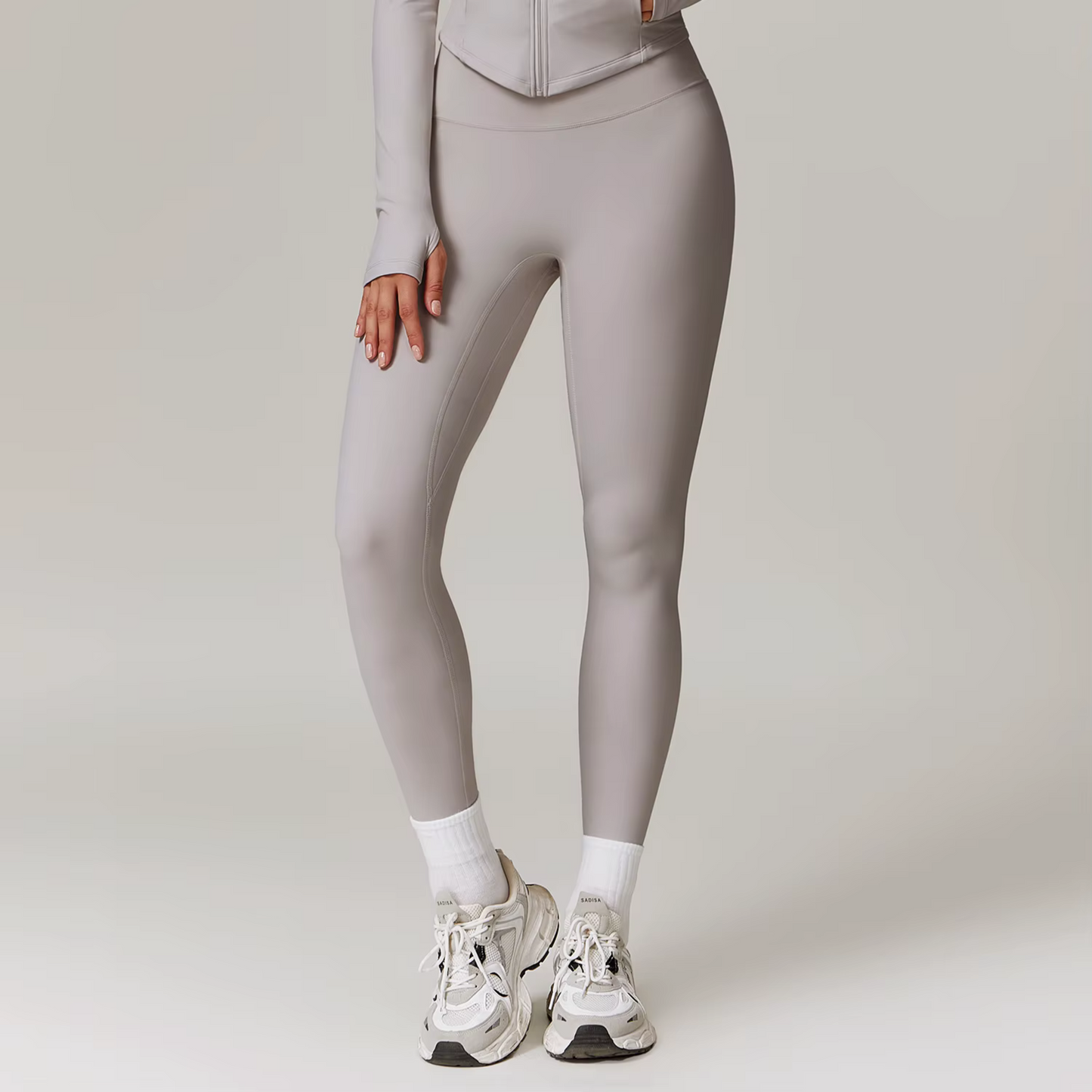 Long Sleeve Gym Set LIGHT GREY Fullset